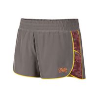 Women's Colosseum Gray/Cardinal USC Trojans Pamela Lined Shorts