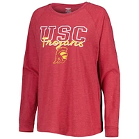 Concepts Sport Cardinal/Gris USC Trojans Raglan T-shirt et short à manches longues Ensemble de nuit