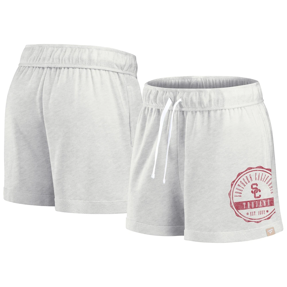 Women's Fanatics Oatmeal USC Trojans Win Badge Shorts