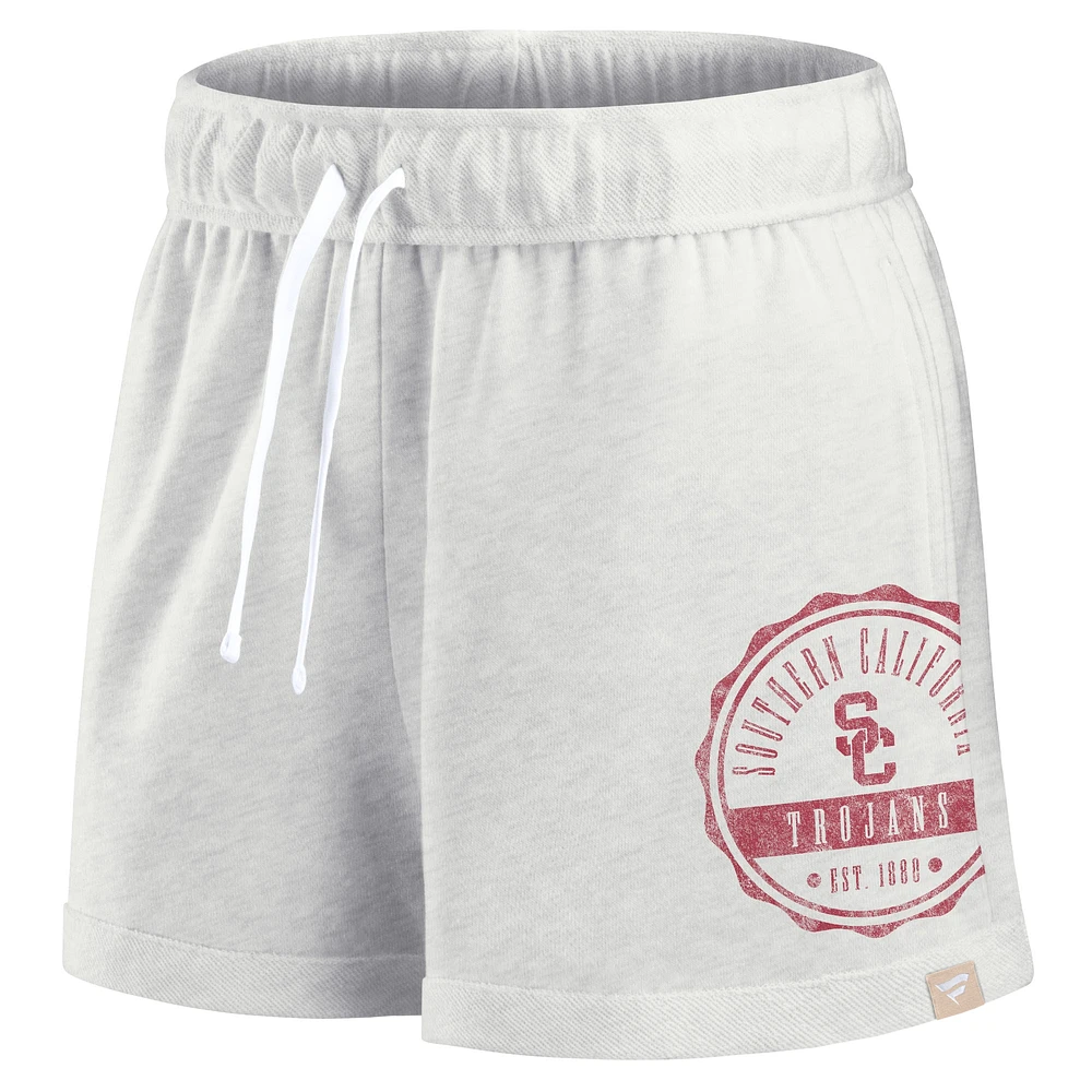 Women's Fanatics Oatmeal USC Trojans Win Badge Shorts