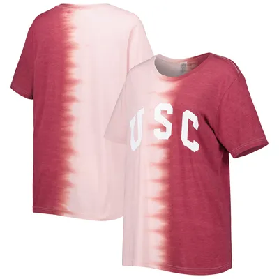 USC Trojans Gameday Couture Women's Find Your Groove Split-Dye T-Shirt - Cardinal