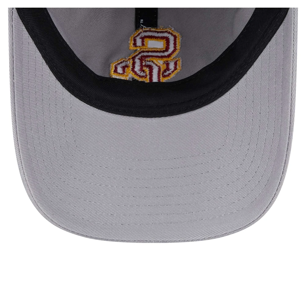 Women's New Era  Gray USC Trojans Logo 9TWENTY Adjustable Hat