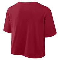 Women's Nike Cardinal USC Trojans Athletic Prep Arch Performance Cropped T-Shirt