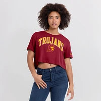 Women's Nike Cardinal USC Trojans Athletic Prep Arch Performance Cropped T-Shirt