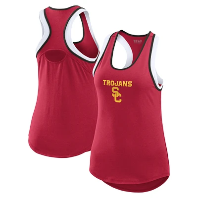 WEAR by Erin Andrews Cardinal USC Trojans Débardeur à dos ouvert et trou pour femmes