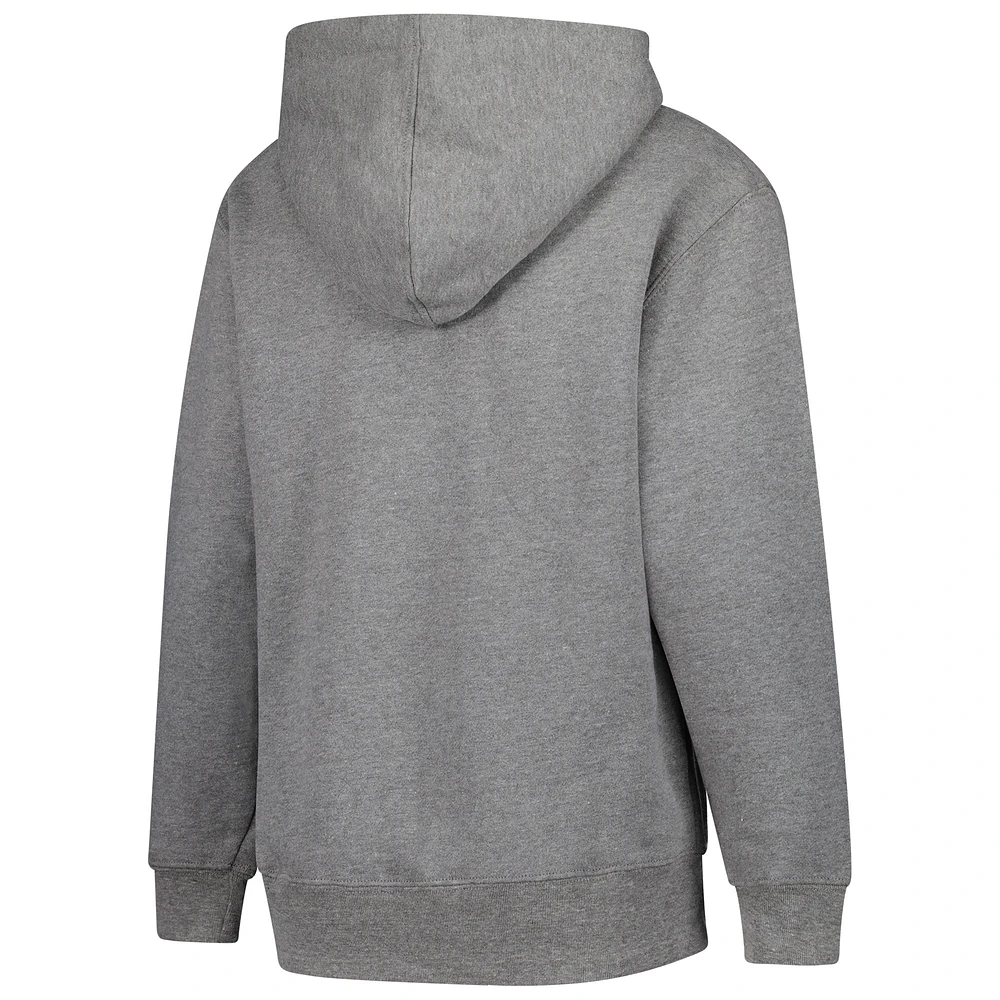 Sweat à capuche en polaire gris chiné pour jeunes USC Trojans