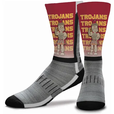 USC Trojans For Bare Feet Youth Mascot V-Curve Crew Socks