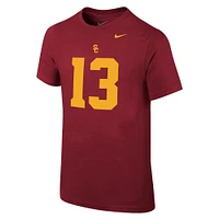 T-shirt Nike Caleb Williams Cardinal USC Trojans avec nom et numéro pour jeune