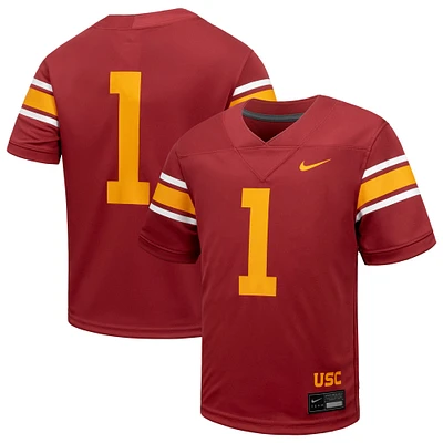 Maillot de football alternatif intouchable pour jeunes Nike #1 Cardinal USC Trojans