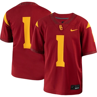 Youth Nike #1 Crimson USC Trojans 1st Armored Division Old Ironsides Untouchable Football Jersey