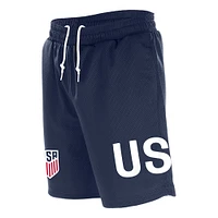 Men's 5th & Ocean by New Era  Navy USMNT Mesh Shorts