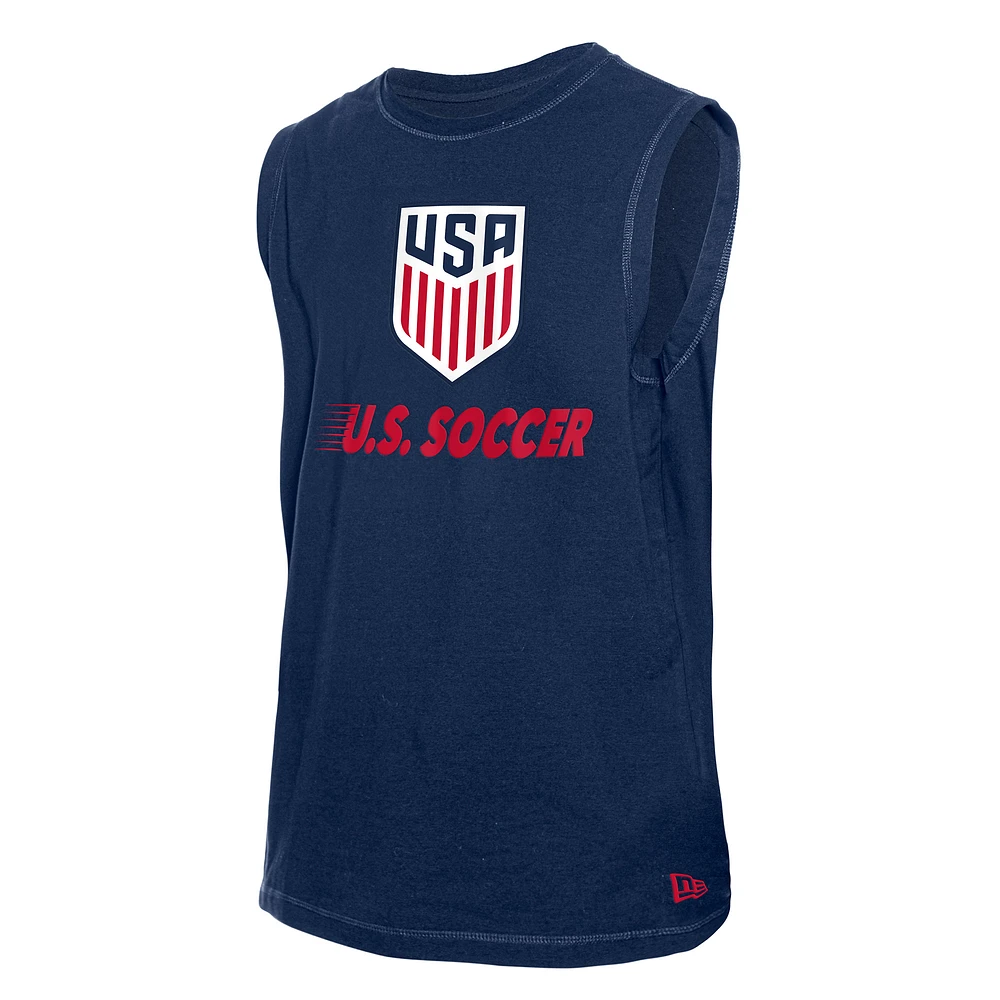 Men's 5th & Ocean by New Era  Navy USMNT Sleeveless Leisure T-Shirt