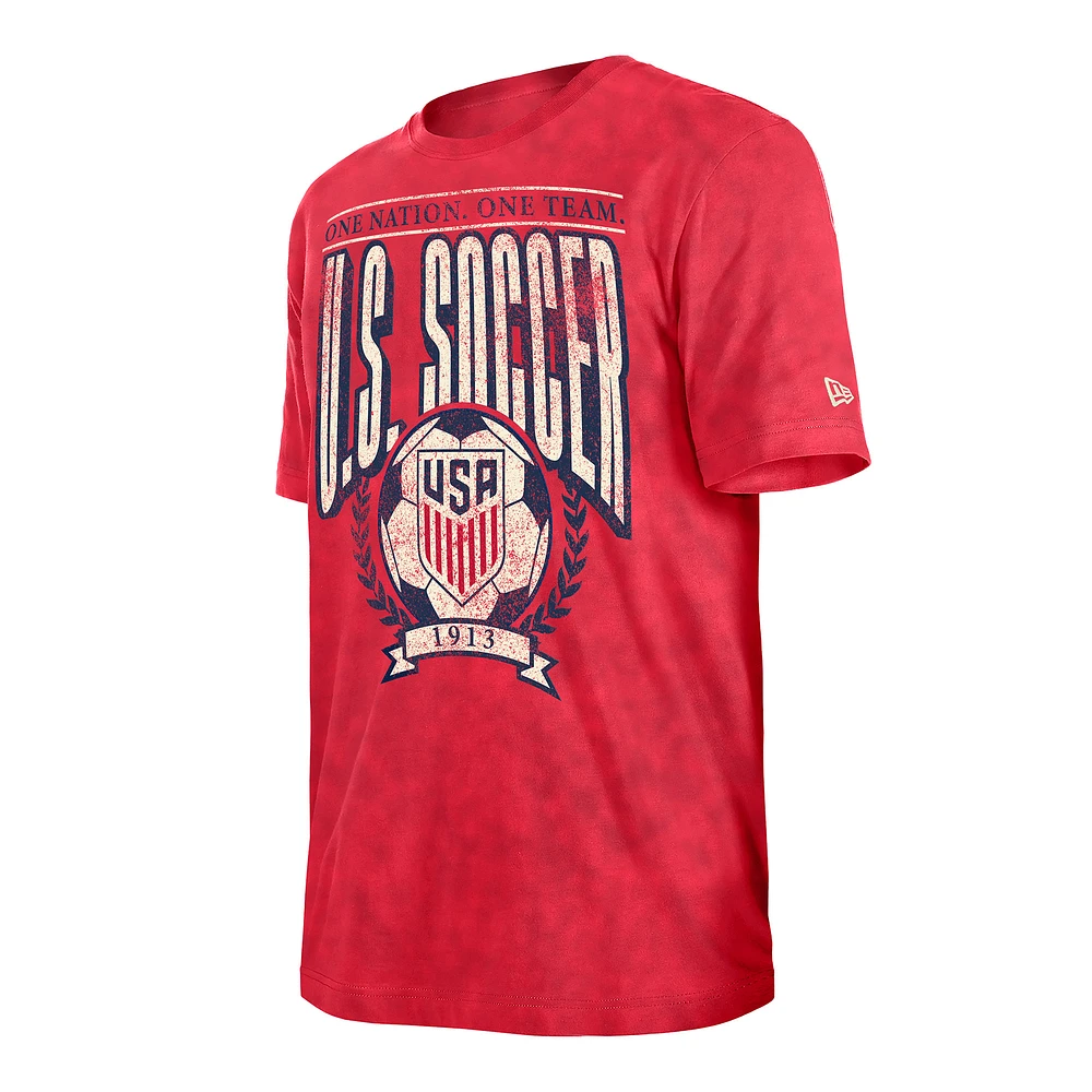 T-shirt rouge rétro USMNT 5th & Ocean by New Era pour homme