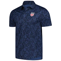 Men's Antigua  Navy USMNT Lush Woven Button-Up Top