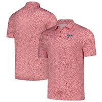 Polo rouge Antigua USMNT Field Ditsy pour homme