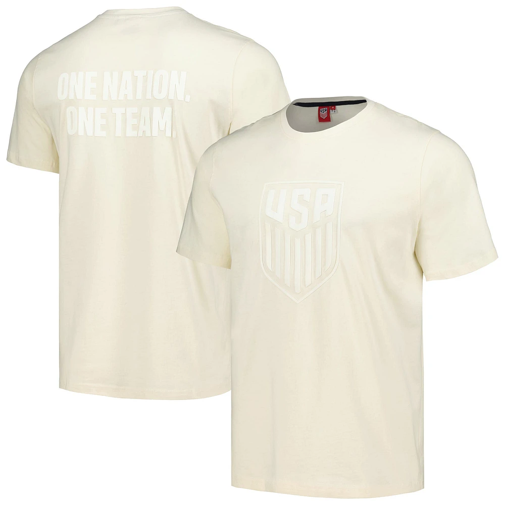 Men's Cream USMNT Tonal Heavy Relaxed Fit T-Shirt