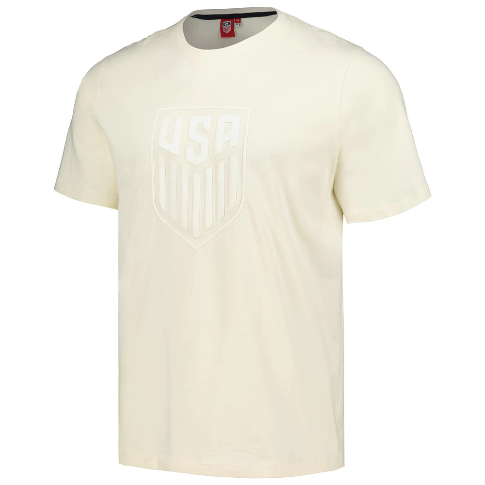 T-shirt épais ton sur crème USMNT pour hommes, coupe décontractée