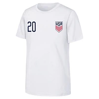 Men's Folarin Balogun White USMNT Name & Number T-Shirt