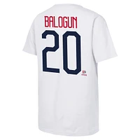 Men's Folarin Balogun White USMNT Name & Number T-Shirt