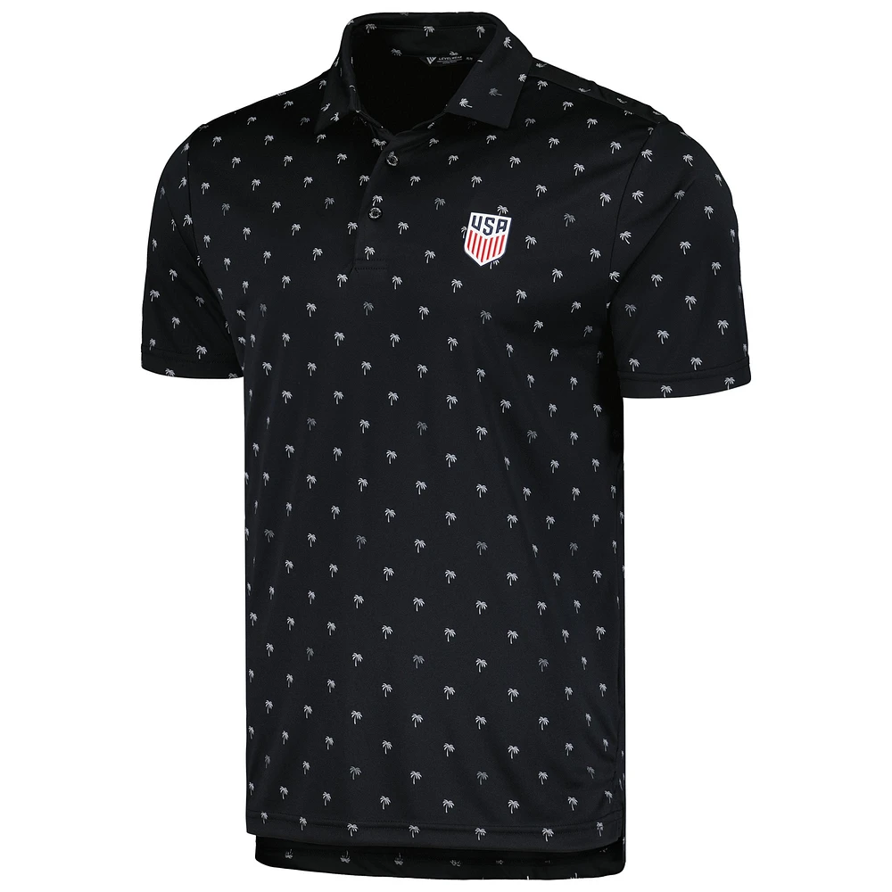 Men's Levelwear  Black USMNT Groove Performance Polo