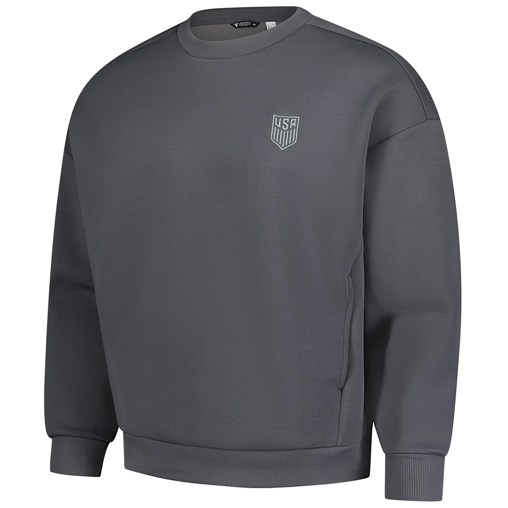 Men's Levelwear Gray USMNT Luxe Signature Lineage Tri-Blend Pullover Sweatshirt