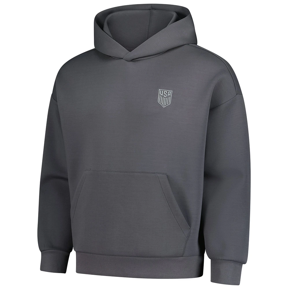 Men's Levelwear Gray USMNT Luxe Signature Tri-Blend Pullover Hoodie