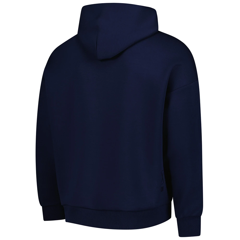 Men's Levelwear Navy USMNT Luxe Signature Tri-Blend Pullover Hoodie