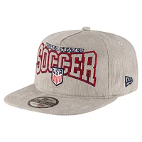 Casquette ajustable de golf en velours côtelé USMNT grise New Era pour homme