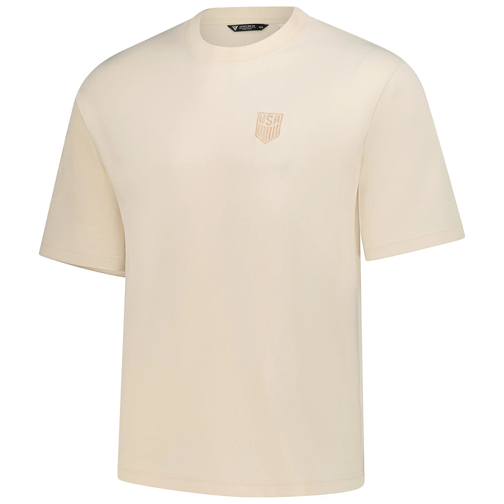 Unisex Levelwear  Khaki USMNT Luxe Signature Knit T-Shirt