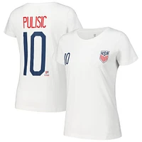 Women's Christian Pulisic White USMNT Name & Number T-Shirt