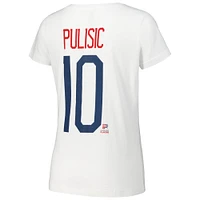 Women's Christian Pulisic White USMNT Name & Number T-Shirt