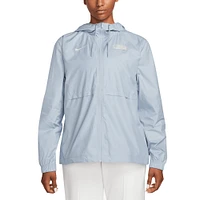 Veste à capuche entièrement zippée Nike USMNT Essential tissée bleu clair pour femme