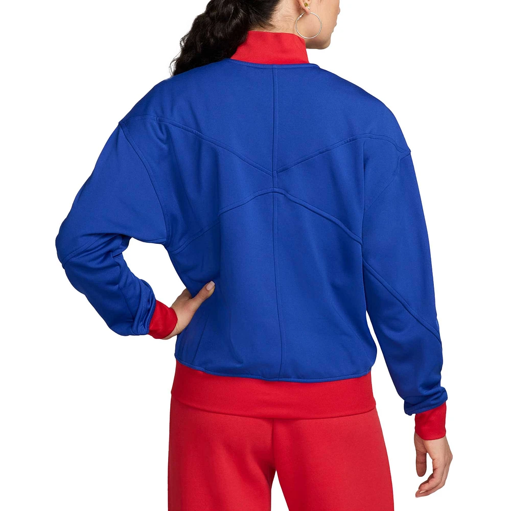 Veste entièrement zippée Nike Royal USMNT 2024 Academy Pro Anthem pour femme