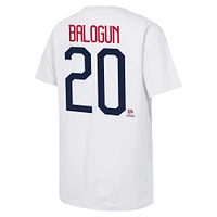 Youth Folarin Balogun White USMNT Name & Number T-Shirt