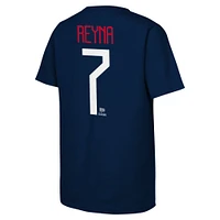 Youth Giovanni Reyna Navy USMNT Name & Number T-Shirt