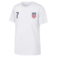 Youth Giovanni Reyna White USMNT Name & Number T-Shirt