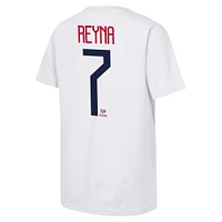 Youth Giovanni Reyna White USMNT Name & Number T-Shirt