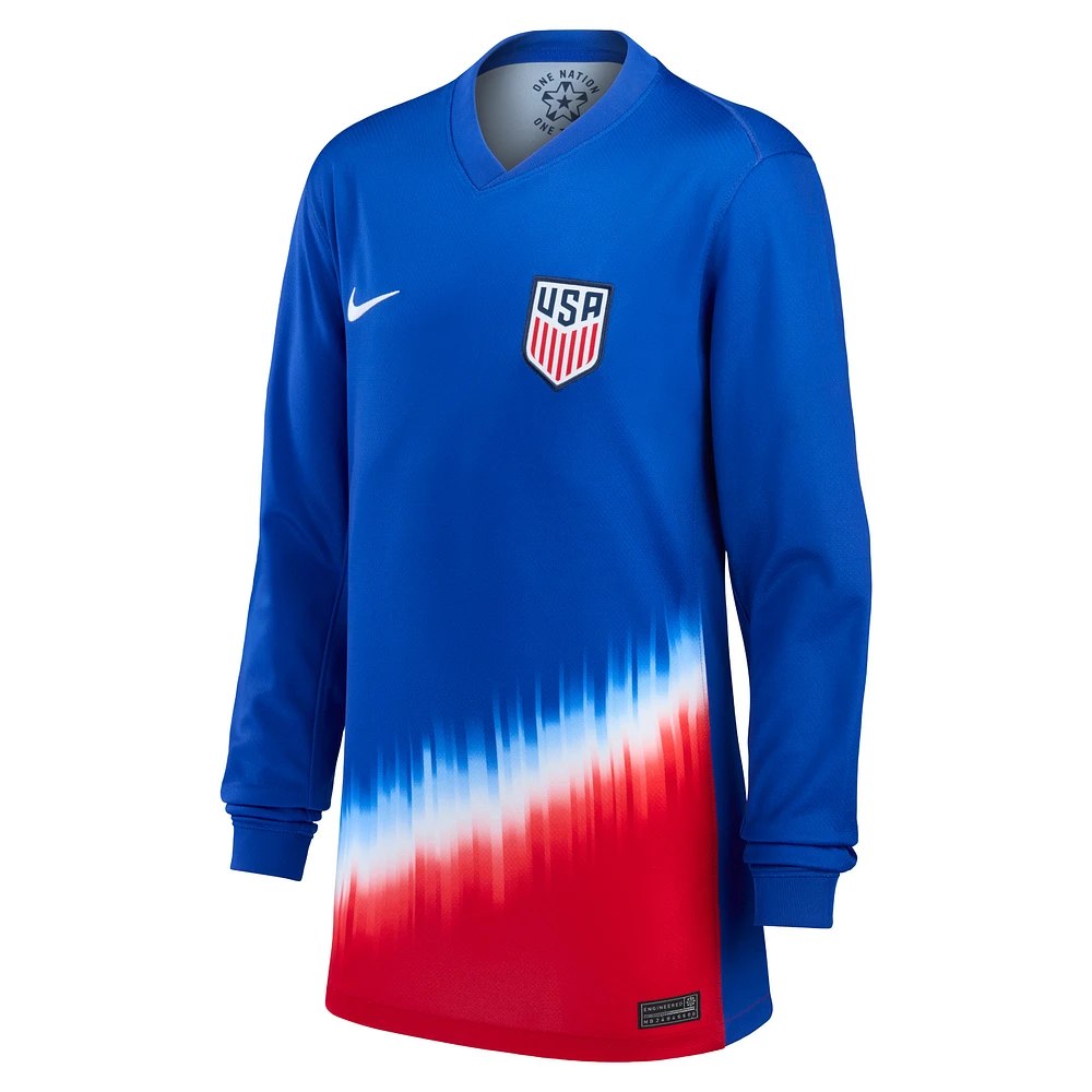 Maillot à manches longues Nike USMNT 2024 extérieur Replica pour jeunes, bleu