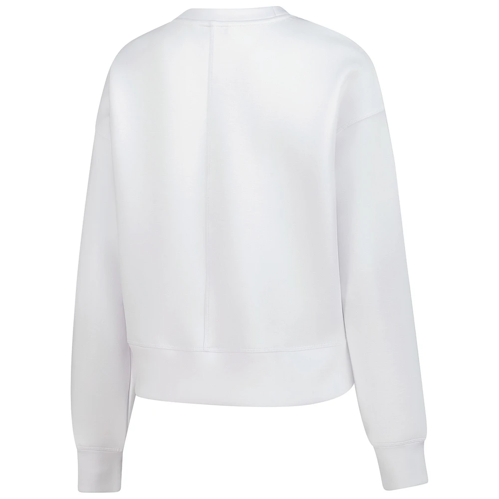 Sweat-shirt ras du cou en éponge de luxe pour femme V110850 USWoSoc 001 US Soccer LVE S25 SWTLADCRW 00US03E10147V02002UWHITE0