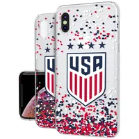 USWNT 4-Star Confetti Clear iPhone XS Max Case