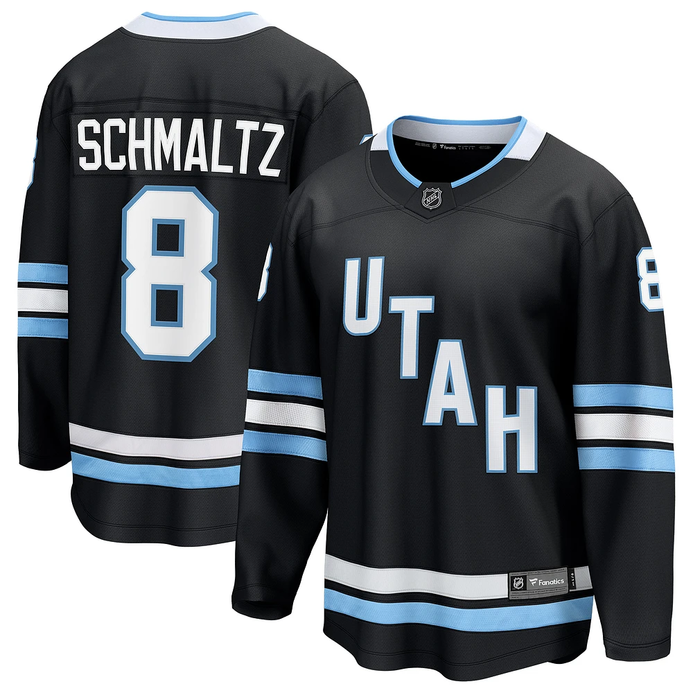 Maillot de joueur échappé du club hockey l'Utah Fanatics Nick Schmaltz noir pour hommes