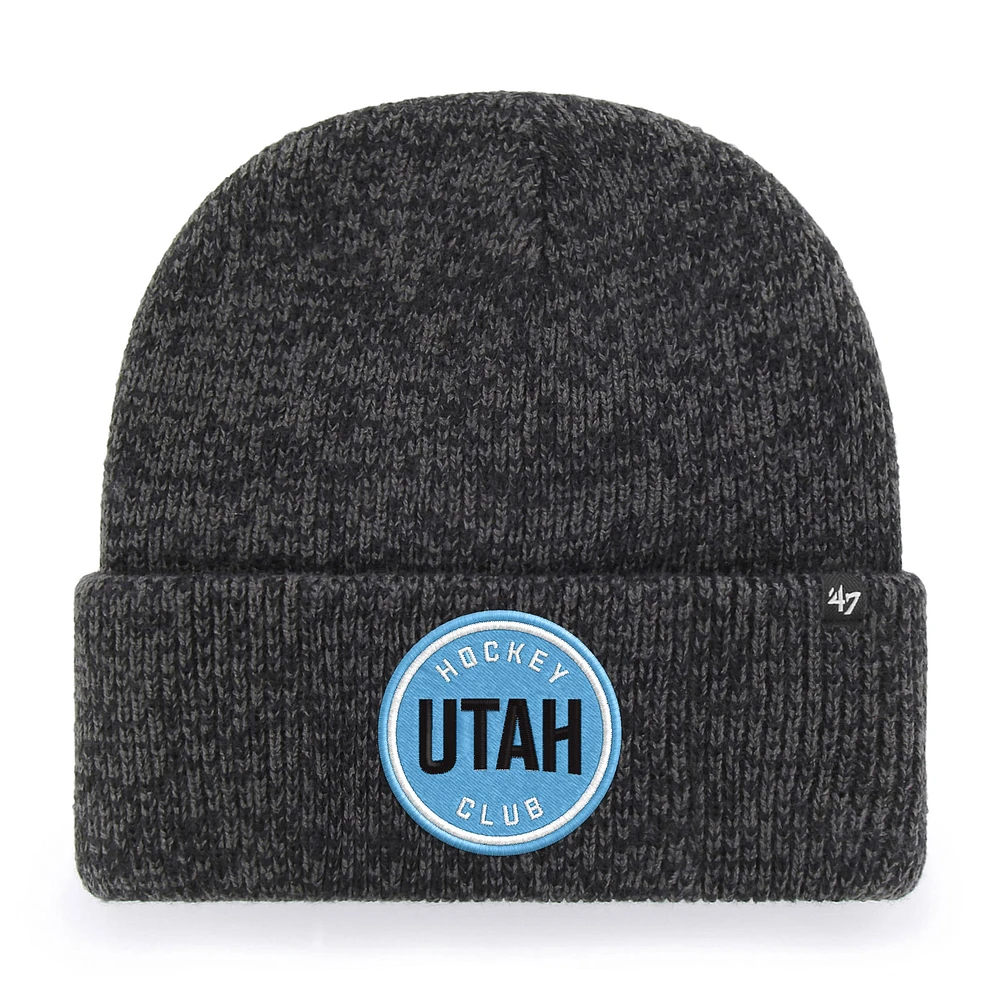 Men's '47 Black Utah Hockey Club Brain Freeze Cuffed Knit Hat