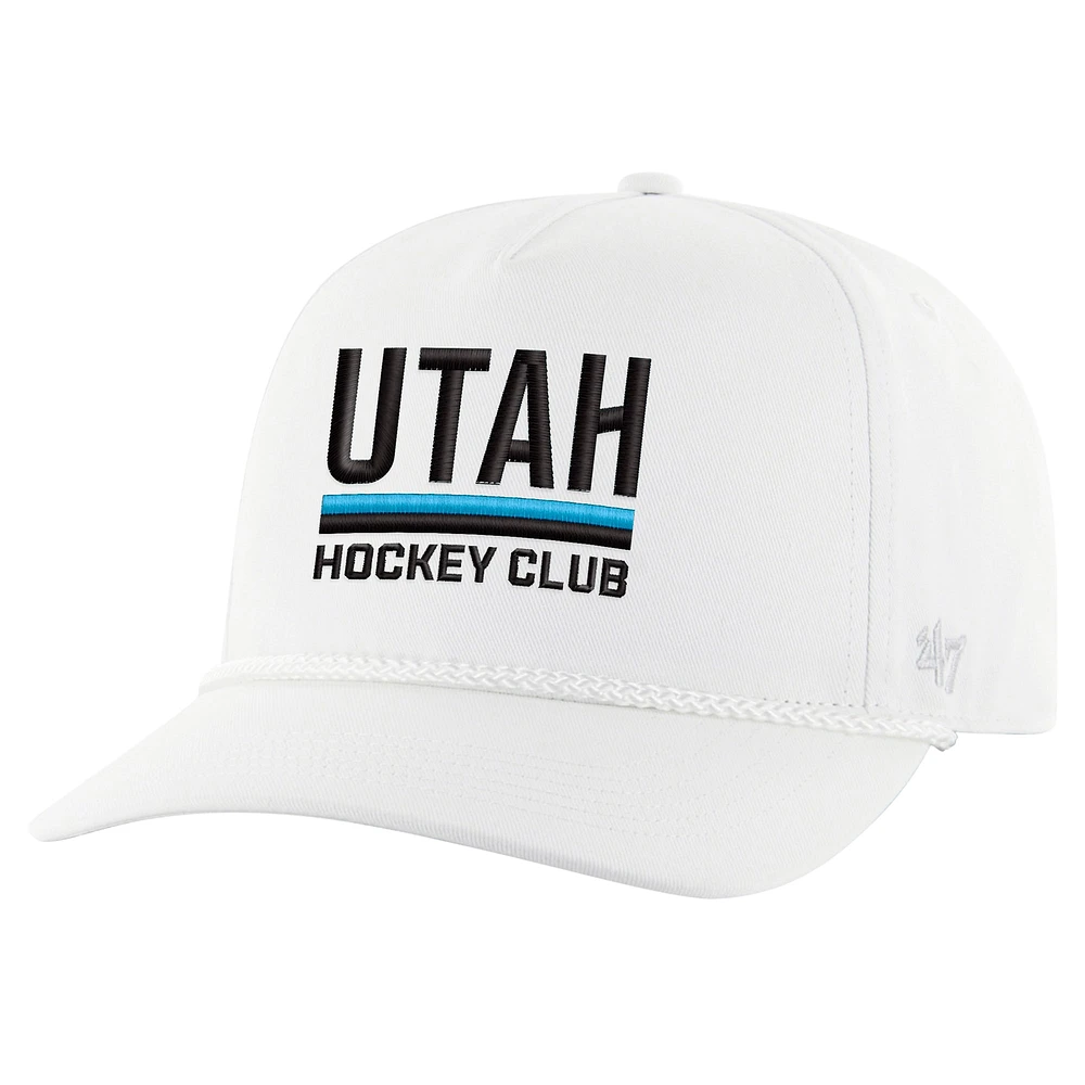 Men's '47 White Utah Hockey Club Rope Hitch Adjustable Hat