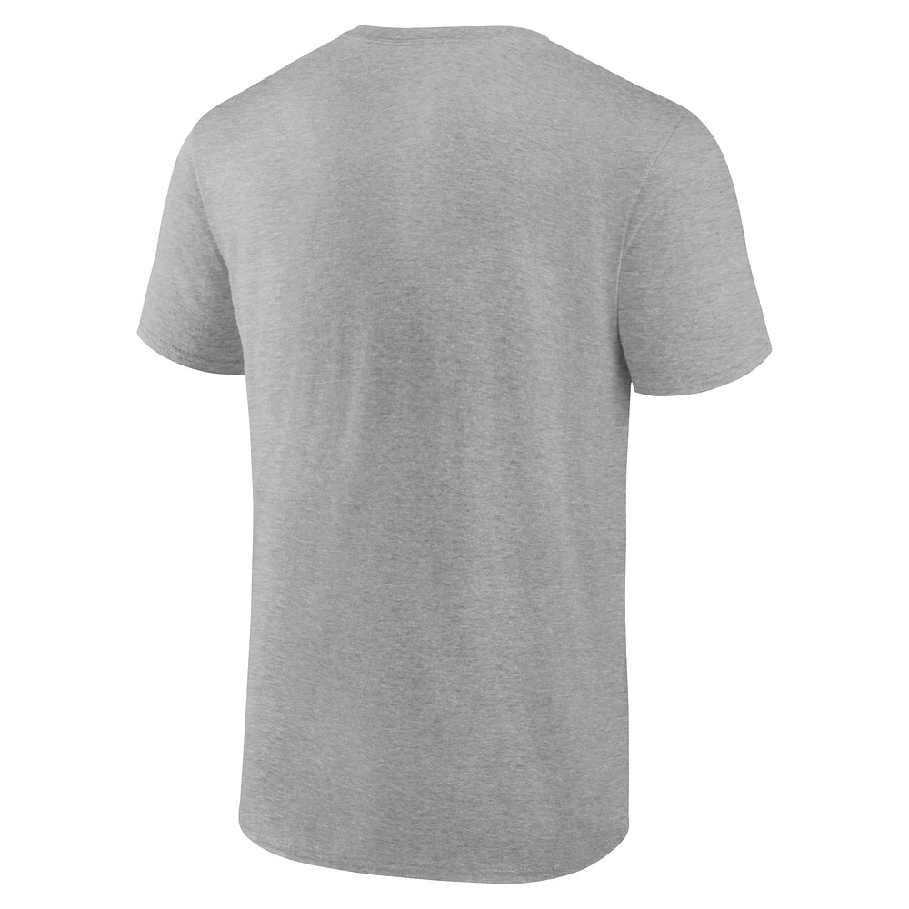 T-shirt pour homme Fanatics Heather Grey avec logo du Utah Hockey Club