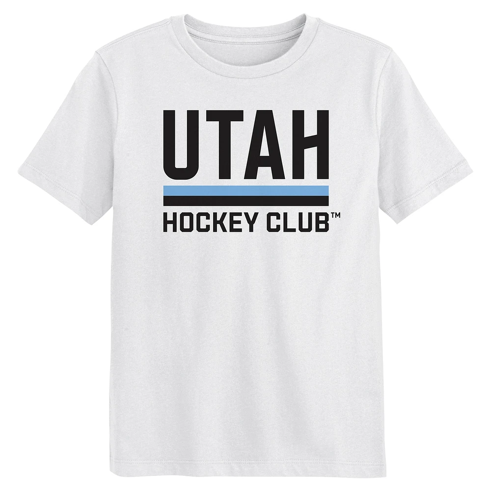 Preschool  White Utah Hockey Club Secondary Logo T-Shirt