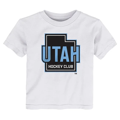 T-shirt blanc avec logo tertiaire du club de hockey l'Utah pour tout-petits