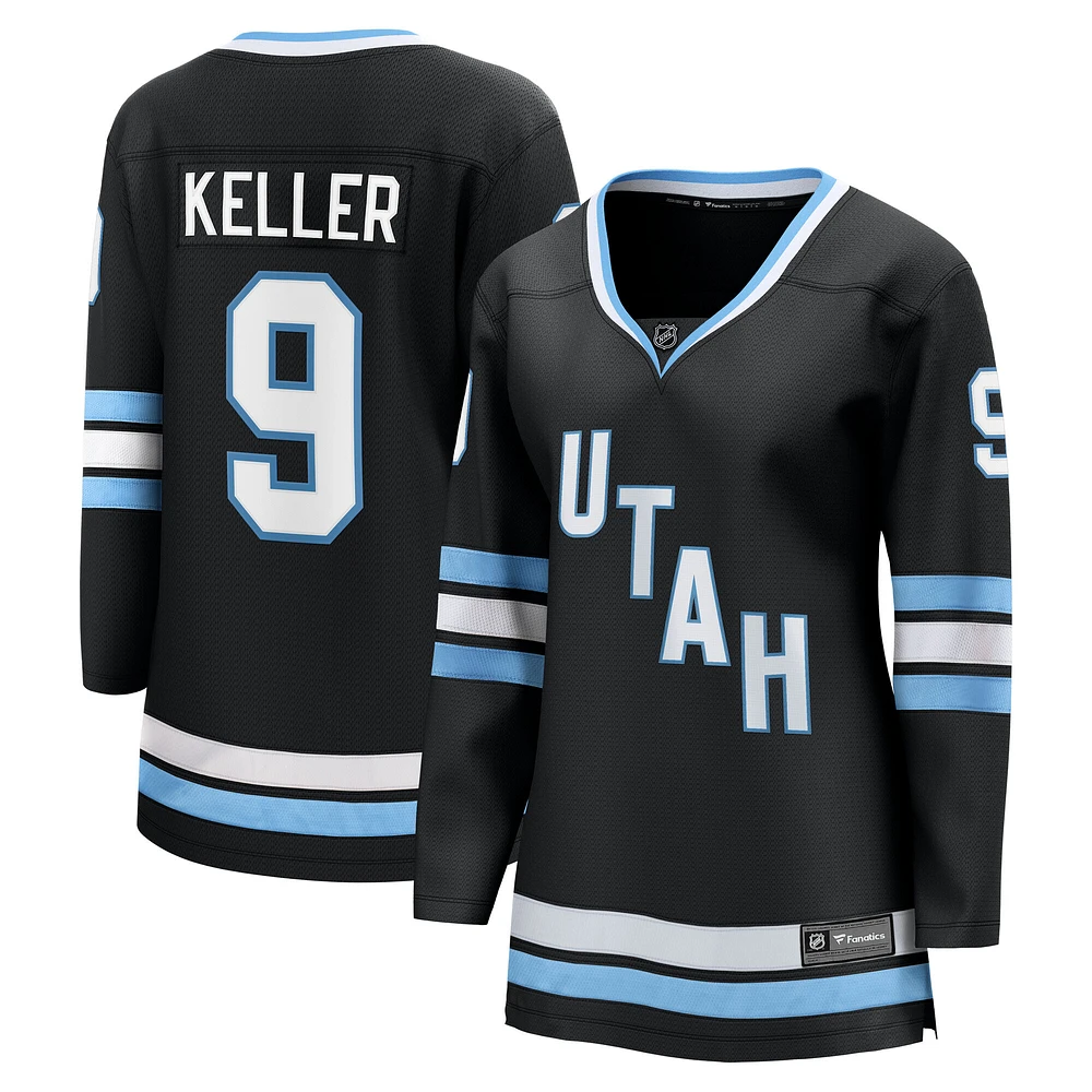 Women's Fanatics Clayton Keller Black Utah Hockey Club Premier Breakaway Home Player Jersey