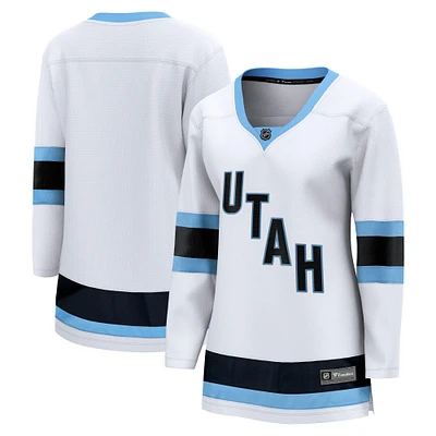 Women's Fanatics  White Utah Hockey Club Away Premier Breakaway Jersey