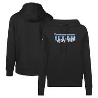 Women's Levelwear Black NHL Utah Adorn Etched Pullover Hoodie