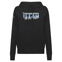 Women's Levelwear Black NHL Utah Adorn Etched Pullover Hoodie